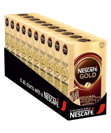 Nescaf gold original beverage sticks soluble bean coffee instant coffee from exquisite coffee beans caffeine-containing 10-pack (10 x 10 sticks 2g) 1 piece (10 pack)