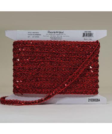 Red Sequin Trim by the Yard - Thea Cord Braid | 10 Yards - Buy Online on SooperMarket.com