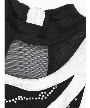 Aislor Girls Mesh Splice Figure Ice Skating Dress Long Sleeves - White, 12 Years - Buy Online on SooperMarket.com