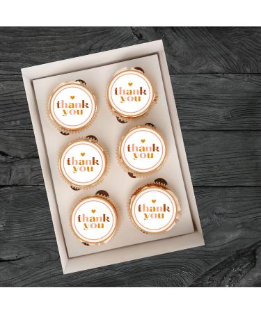 PRECUT Thank You Cupcake Toppers Theme #2 Edible Thank You Cake Decorations Thank You Cupcake Topper Thank You Cake Toppers Edible Thanks Birthday Decoration (Pack of 24) - Buy Online on SooperMarket.com