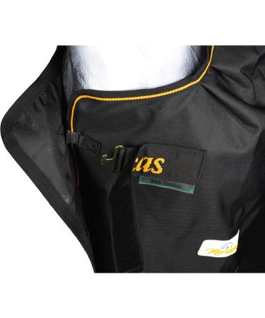 Marengos by Bucas 1200D Irish Turnout Blanket - Waterproof Black/Orange 125cm | Best Rain & Transition Ceiling for Horses - Buy Online on SooperMarket.com