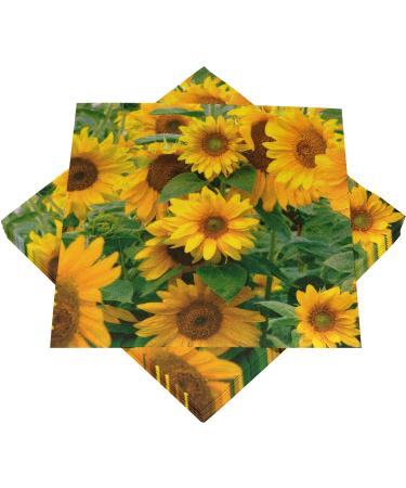 HEKU 100 napkins 3-layer 33x33cm sunflowers I absorbic and practically packaged i ideal for weddings anniversaries and special occasions 33x33cm sunflowers