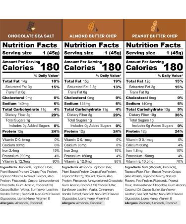 IQBAR Keto Protein Bars - Chocolate Lovers 12-Count | Low Carb, High Fiber Vegan Snacks - Buy Online on SooperMarket.com