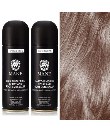 Mane Hair Thickening Spray Duo Pack 6.76 fl oz (Dark Brown)