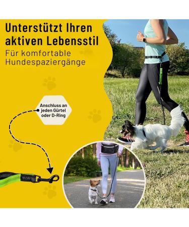 Buy Bungee Leash for Small Dogs (up to 15kg) - Adjustable 110-160cm Jogging Line Extension with 2 Loops - Buy Online on SooperMarket.com