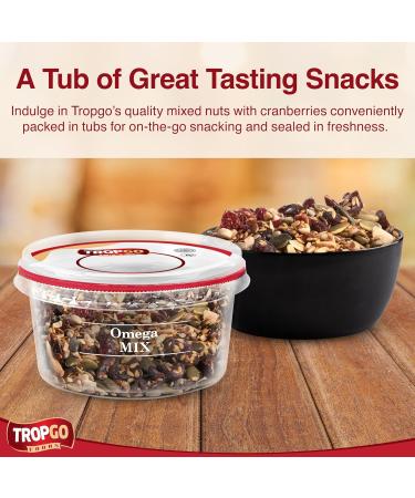 Tropgo Omega Mix 200g - Premium Nuts Seeds and Dried Fruit in Resealable and Recyclable Tub - Contains Fibre Protein and Essential Minerals - Wholesome Trail Mix - Healthy Snacks for All Ages - Buy Online on SooperMarket.com