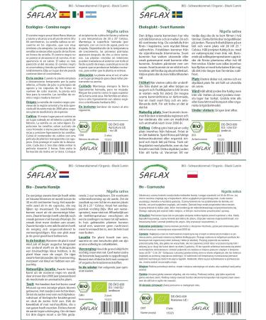 SAFLAX Organic Black Cumin Seeds (Nigella Sativa) - 300 Seeds for Gardening - Buy Online on SooperMarket.com