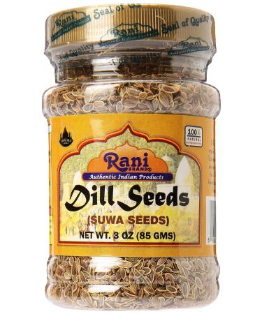 Rani Dill Seeds (Suwa / Sua) Whole, Spice 3oz (85g) PET Jar  All Natural | Gluten Friendly | NON-GMO | Vegan | Indian Origin, Weed PET JAR 3 Ounce (Pack of 1)