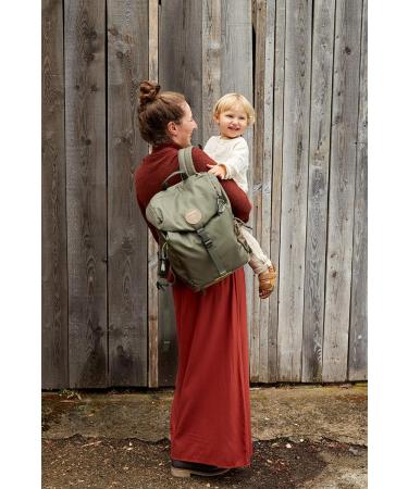 Casual Olive Baby Diaper Backpack with Diaper Pad Stroller Attachment & Bottle Warmer - Water Repellent Outdoor Gear - Buy Online on SooperMarket.com