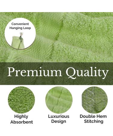 Cozy Homery Egyptian Cotton Wash Cloths 6-Pack | Ultra Soft 13x13 Washcloths for Kids & Adults | 650 GSM Spa Quality Towel Set | Green Wash Cloths - Buy Online on SooperMarket.com