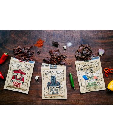Righteous Felon Biltong Beef Jerky Variety Pack - Keto, Paleo, Gluten Free | High Protein, Hormone Free South African Style Snack - 3 Count (2oz bags) - Buy Online on SooperMarket.com