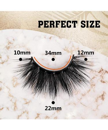 6D Mink Lashes - 22MM Fluffy Dramatic False Eyelashes | 10 Pairs Reusable Luxury Wispy Volume - Buy Online on SooperMarket.com