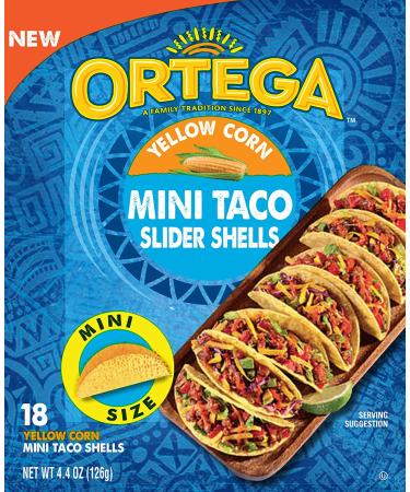 Ortega Mini Taco Slider Shells Yellow Corn 4.4 oz - 18 Count - Buy Online on SooperMarket.com