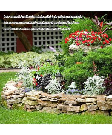 Memorial Stake Plaque Markers Graveyard Decoration Garden for Butterfly Black Plaques - Buy Online on SooperMarket.com