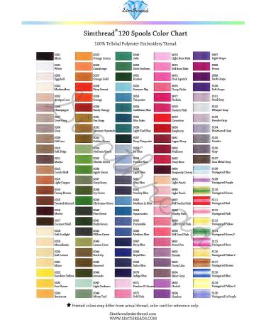 Simthread 120 Colors Polyester Embroidery Thread Kit - 550Y - Similar to Madeira & Robinson-Anton - 40 Weight for Home Sewing - Buy Online on SooperMarket.com