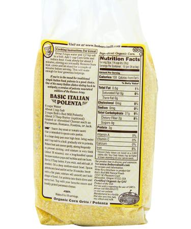 Bob's Red Mill Organic Corn Grits/Polenta  24 Oz  Pack of 4 - Buy Online on SooperMarket.com