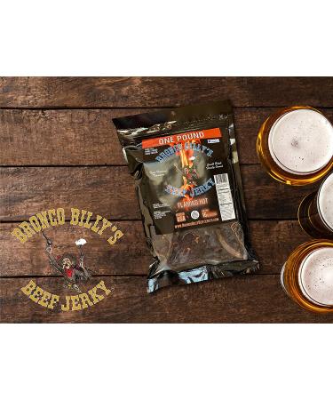 Bronco Billy's Flaming Hot Beef Jerky - 1lb Resealable Bag - Buy Online on SooperMarket.com