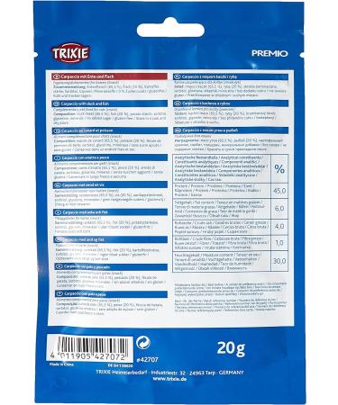 Buy TRIXIE Premio Carpaccio Cat Treats - Gluten-Free Sugar-Free Protein-Rich (20g Pack of 2) | International Shipping - Buy Online on SooperMarket.com