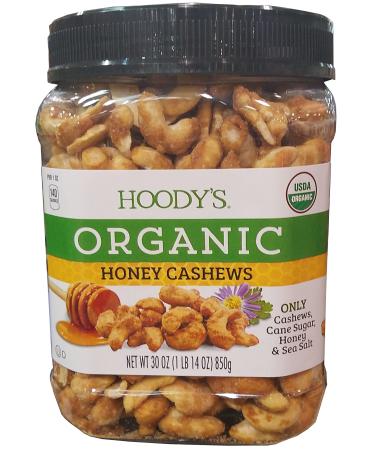 Hoodys Organic Honey Cashews 30oz