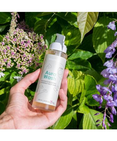 WildMint Aura Wash Natural Face Cleanser | Brightening & Healing Gentle Face Wash for Acne Hormonal Breakouts Dark Spots Hyperpigmentation Oily Skin | UK Made Vegan & Cruelty-Free Skincare | 100ml - Buy Online on SooperMarket.com