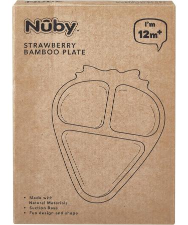 Nuby Bamboo Strawberry Plate - Weaning Tableware for 12+ Months - Buy Online on SooperMarket.com