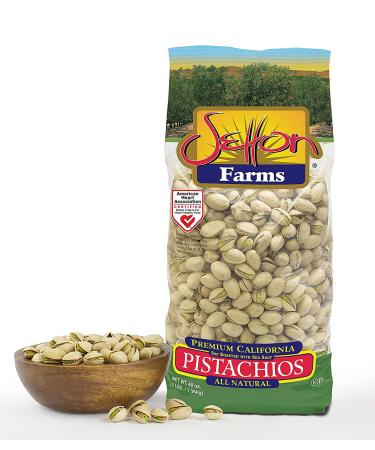 Setton Farms Premium Pistachios - Dry Roasted with Sea Salt - 3lb Bag (48 oz) - Buy Online on SooperMarket.com