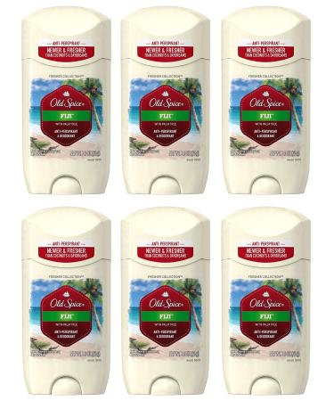 Old Spice Antiperspirant and Deodorant for Men Fiji with Palm Tree Scent 2.6 Oz (Pack of 6) Fiji Deodorant 6 Pack