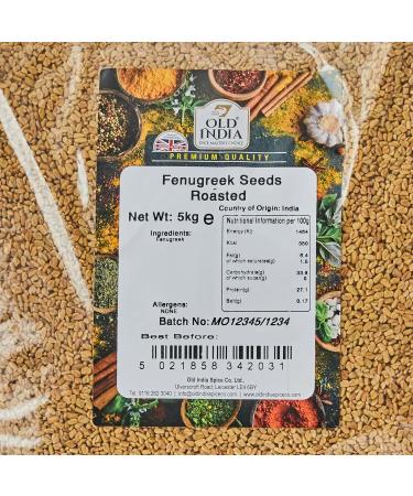 Old India Roasted Fenugreek Seeds 5kg - Premium Quality Spice for Cooking - Buy Online on SooperMarket.com