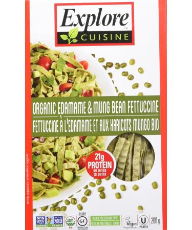 EXPLORE CUISINE Organic Edamame and Mung Bean Fettuccine 6 Count 1.6 Kilogram