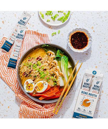 Bare Bones Bone Broth Ramen Instant Powdered Mix 8 Count - 10g Protein, Keto & Paleo Friendly, Non-GMO, Gluten-Free, Dairy-Free - Buy Online on SooperMarket.com