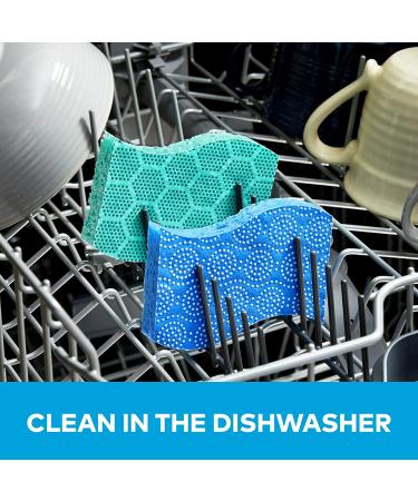 Scotch-Brite Scrub Dots Non-Scratch Scrub Sponge - Pack of 3 | Ideal for Washing Dishes and Kitchen Cleaning | Rinses Clean - Buy Online on SooperMarket.com