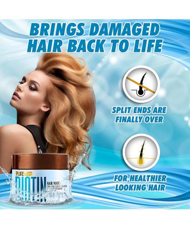 Biotin Hair Mask with Keratin, Collagen, and Argan Oil - Deep Conditioning Treatment for Dry, Damaged Hair - Hydrating Growth Mask for Split Ends - Buy Online on SooperMarket.com