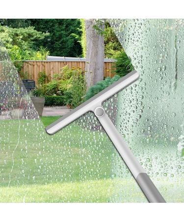 Silicone Handle Shower Squeegee 12 Inch - 2 Pack Gray for Shower Doors, Glass, Mirrors, Windows, Cars, Tile Walls - Bathroom Essential - Buy Online on SooperMarket.com