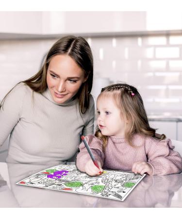 Splat Planet Unicorn Toddler Placemat with 10 Washable Magic Pens - Non-Toxic Color & Wash Out Mat - Buy Online on SooperMarket.com
