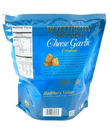 Rothbury Farms Seasoned Cheese Garlic Croutons Family Size - 2 Pack, 12 Ounces Each - Buy Online on SooperMarket.com