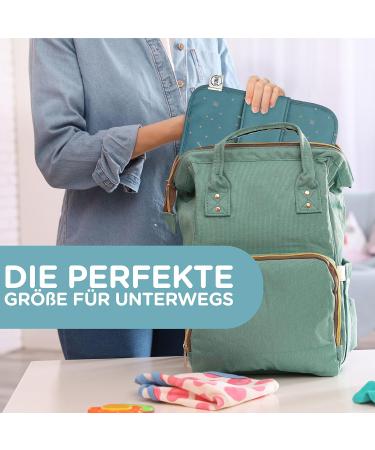 Buy Jubi Baby Diaper Bag with Changing Mat - Stylish Small Diaper Bag (Green-Blue) for On-the-Go Convenience | International Shipping Available - Buy Online on SooperMarket.com