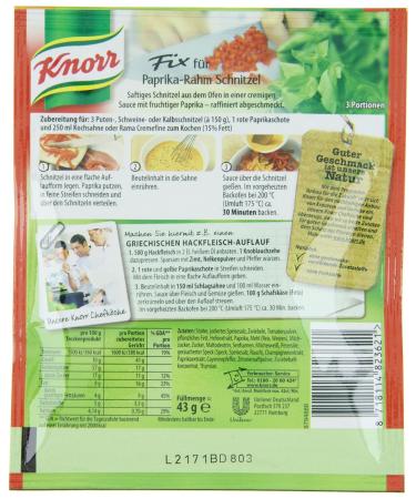 Buy KNORR FILM MISSION Paprika-Rahm Schnitzel - 43g (2 Pack) | Delicious & Natural Ingredients for Perfect Schnitzel | International Shipping - Buy Online on SooperMarket.com