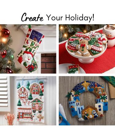 Bucilla Gnomes Felt Applique Christmas Ornaments - Set of 6 | Festive Holiday Decor - Buy Online on SooperMarket.com