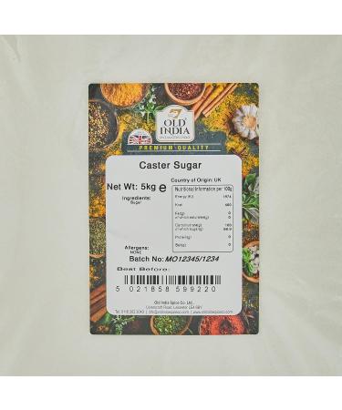 Old India Caster Sugar 5kg - Premium Quality, Fine Granules (Pack of 1) - Buy Online on SooperMarket.com