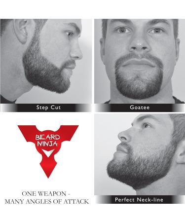 BEARD NINJA Beard Shaping Tool - Lineup & Edging Template for Goatee, Mustache, Neckline - Red - Buy Online on SooperMarket.com