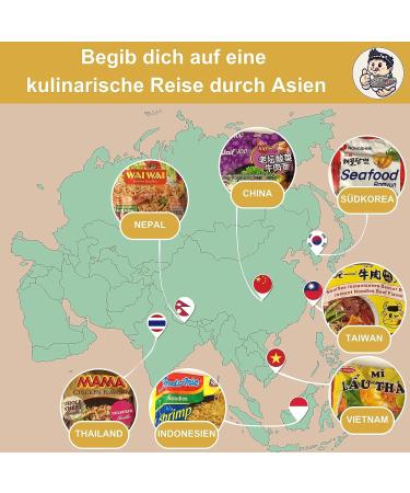 Alphfa Bigbox: 20 Asian Instant Pasta & Ramen Soups - Perfect Gift Box with Chicken Beef & Shrimp Varieties - Buy Online on SooperMarket.com