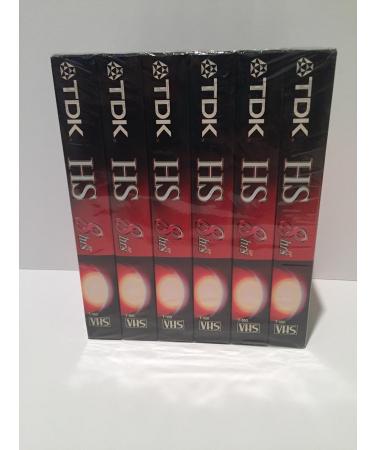 TDK Premium Quality VHS T-160 Video Tapes, 8-hour (6-pack) 1 Pack