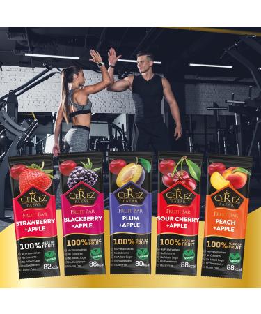 Cerez Pazari Dried Fruit Roll Ups 25g x 35 pack Snacks Variety Pack for Kids Healthy Fruit Snacks Bulk Vegan Real Fruit Bars Snacks with Strawberry Blackberry Plum Sour Cherry and Peach - Buy Online on SooperMarket.com