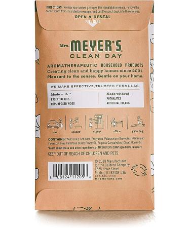 Mrs. Meyer's Geranium Air Freshener Sachets - Pack of 3 for Locker, Car, Closet, Gym Bag - Buy Online on SooperMarket.com