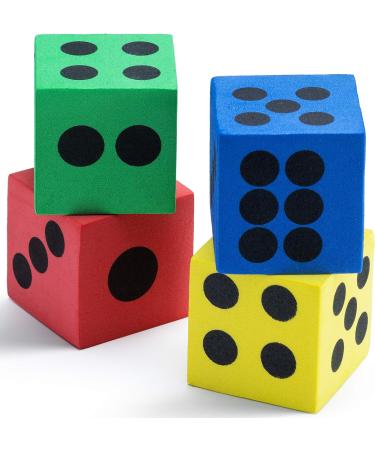 36 Pack 1.5 Inch Colorful Foam Dice Cubes - Ideal for Kids, Classrooms, Math Games, Building Toys & Parties | by Bedwina - Buy Online on SooperMarket.com