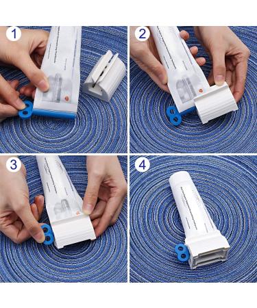Quesuc 3 Pieces Rolling Tube Toothpaste Squeezer Toothpaste Seat Holder Stand Rotate Toothpaste Dispenser for Bathroom (Mix Color) - Buy Online on SooperMarket.com