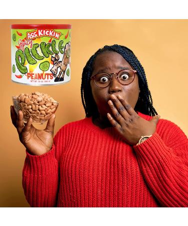 KICKIN Spicy Pickle Hot Peanuts - 12oz | Ultimate Gourmet Gift | Spicy & Delicious - Try if you dare! - Buy Online on SooperMarket.com