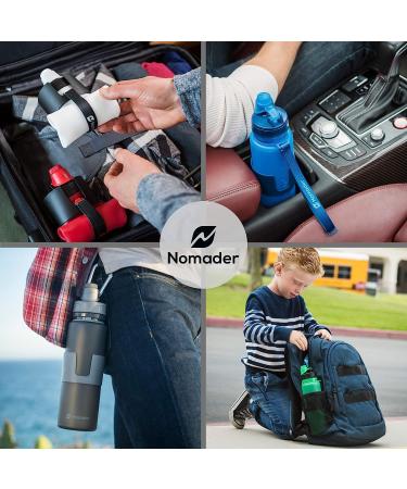Nomader Collapsible Water Bottle 22 oz Aqua Blue - Leak Proof Twist Cap, BPA Free - Buy Online on SooperMarket.com