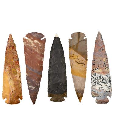 KVK Crystals One 5" Indian Spear Point Arrowhead Agate spearhead Chert Flint New Project Point (1pc)