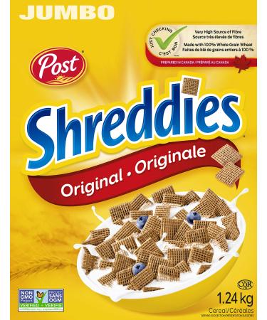 Post Jumbo Shreddies Cereal, 1.24kg/43.73oz {Imported from Canada}